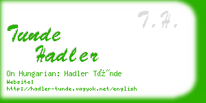 tunde hadler business card